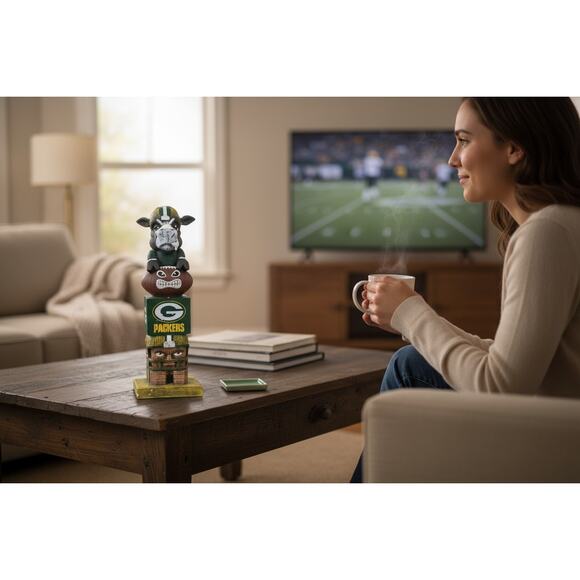 New NFL 16 inch Team Tiki Totem Green Bay Packers - Picture 3 of 5